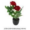 Unique Bargains Artificial Plants Two-Headed Lotus Bonsai Plastic 2.95"x2.95"x9.06" 1 Pcs - 3 of 4
