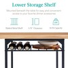 Best Choice Products 3-Piece Modern Dining Set, Square Table & Chairs Set w/ Steel Frame, Built-In Storage Rack - 4 of 4
