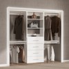 Closet System, Wide Closet Organizer System with Hanging and Drawers, Wood Tower Closet Storage for Walk In Closets - 4 of 4