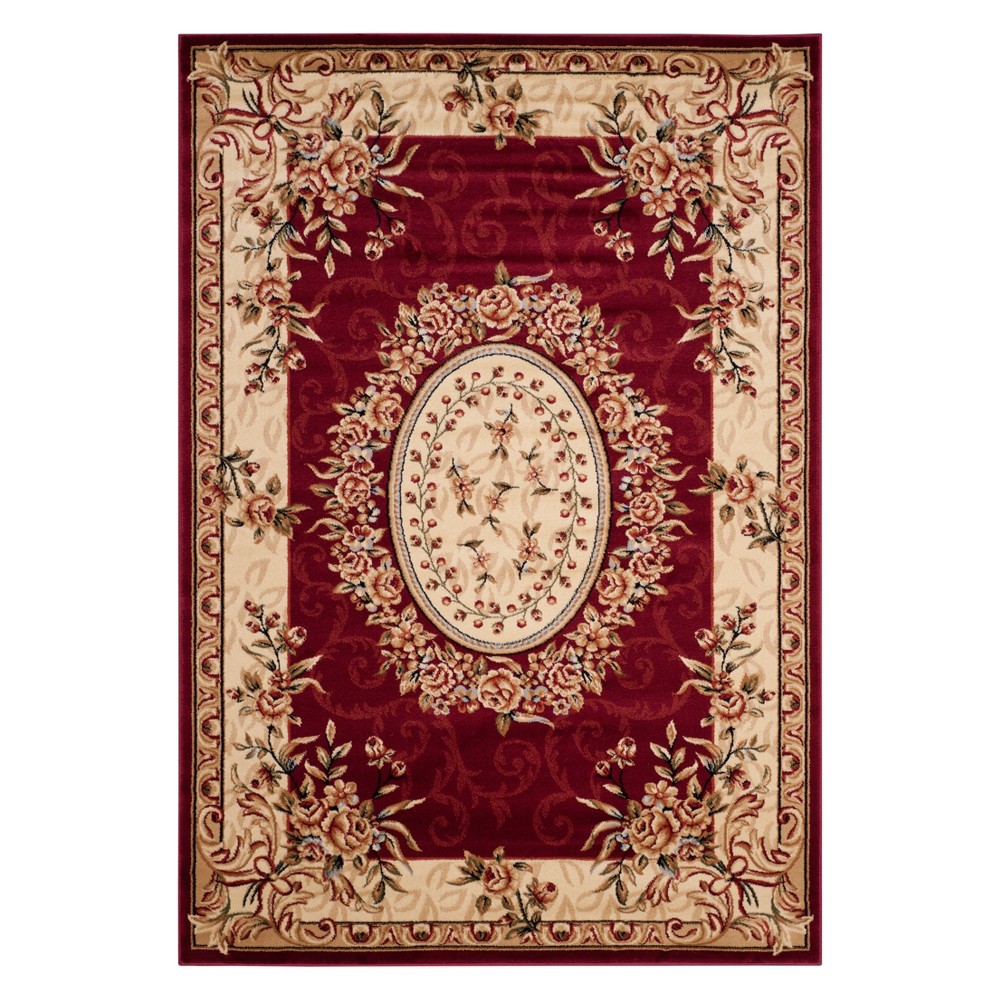 5'3inx7'6in Carolina Medallion Loomed Rug Red/Ivory - Safavieh