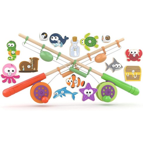 Buy LBLA 3 In 1 Fishing Games for toddlers,Wooden Magnetic toys