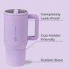 HydroJug Traveler - Water Bottle with Handle & Flip Straw - Leak Resistant Tumbler, Insulated, Stainless Steel & Rubber Base - 2 of 4