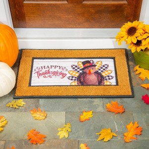 Evergreen Pilgrim Turkey Sassafras Indoor Outdoor Switch Doormat 1'10"x10" Multicolored - 1 of 3