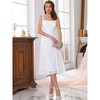 INSPIRE CHIC Women's Lace Prom Straps Square Neck Sleeveless Formal Evening Cocktail Midi Dresses - 3 of 4