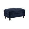 PAGED 35.4" Chenille Fabric Ottoman, Modern Modular Footstool with Detachable Skirt, Entryway Shoe Bench for Living Room, Bedroom - 4 of 4