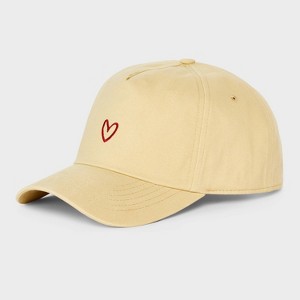 Men's Heart Baseball Hat - Goodfellow & Co™ Tan - 1 of 4