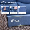 Belord Outdoor Patio Furniture with 6-inch Extra Thick Cushions, High Back Patio Furniture Set with Swivel Chairs, 6 Pieces Outdoor Conversation Set - 2 of 4