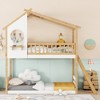 Twin Over Twin Bunk Bed with Roof, Window and Ladder - ModernLuxe - 2 of 4