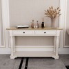 Hyleory Rustic Distressed Wood Console Table with Storage Drawers - 2 of 4