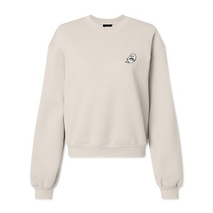 Dalix Spooke-a-Latte Ghost Sweatshirt Embroidered Coffee Fleece Long Sleeve  Womens - 1 of 4
