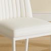 NicBex Dining Table Set for 6 Kitchen Table Cream White MDF Dining Table Set with 6 Armless Cream-Style Chairs for Dining Room - 2 of 4