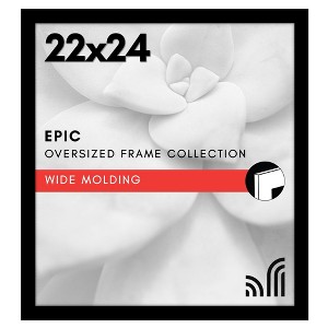 Americanflat 22x24 Picture Frame with Polished Plexiglass, Epic Collection, Square Picture Frames with Engineered Wood, Black - 1 of 1