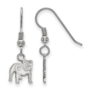 Black Bow Jewelry Sterling Silver Georgia Bulldogs NCAA Dangle Earrings - 1 of 3