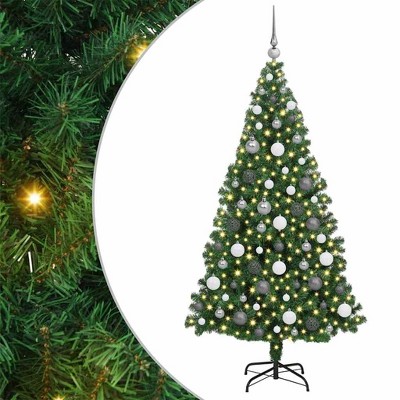 vidaXL Artificial Christmas Tree Green 70.9" PVC and Steel and Plastic