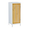 Homy Casa Bamboo & MDF Floor Cabinet with Slatted Door, White - 2 of 4