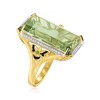 Ross-Simons 16.00 Carat Prasiolite and .20 ct. t.w. White Topaz Bumblebee Ring With Black Enamel in 18kt Gold Over Sterling - 3 of 4