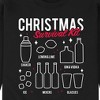 Men's - Instant Message - Christmas Survival Kit Drink Mixes Graphic Fleece Sweatshirt - 2 of 4