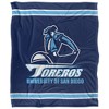 University Of San Diego Primary Logo Stripes Silky 50x60 Blanket, 1 Sided - 2 of 4