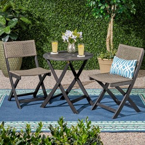 VYNXARIA Bistro set, 2 Chairs and 1 Table,Gray - 1 of 4