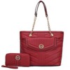 MKF Collection Chiari Vegan Leather Women's Tote Bag with Wallet by Mia K - 2 of 4