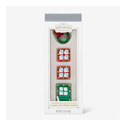 Holiday Gingerbread House Decor 2D Icing Decorations - .5oz - Wondershop™