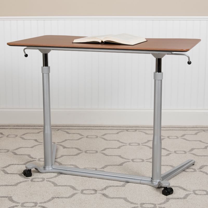 Flash Furniture Sit-Down, Stand-Up Ergonomic Computer Desk - Standing Desk, 3 of 14