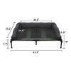 Portable Large Elevated Dog Bed with Removable Bolster & Durable Metal Frame for Camping Travel Outdoor Indoor Use Pets up to 88lbs - 3 of 4