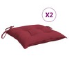 vidaXL Pallet Cushions 2 pcs Wine Red 19.7"x19.7"x2.8" Oxford Fabric - 2 of 4