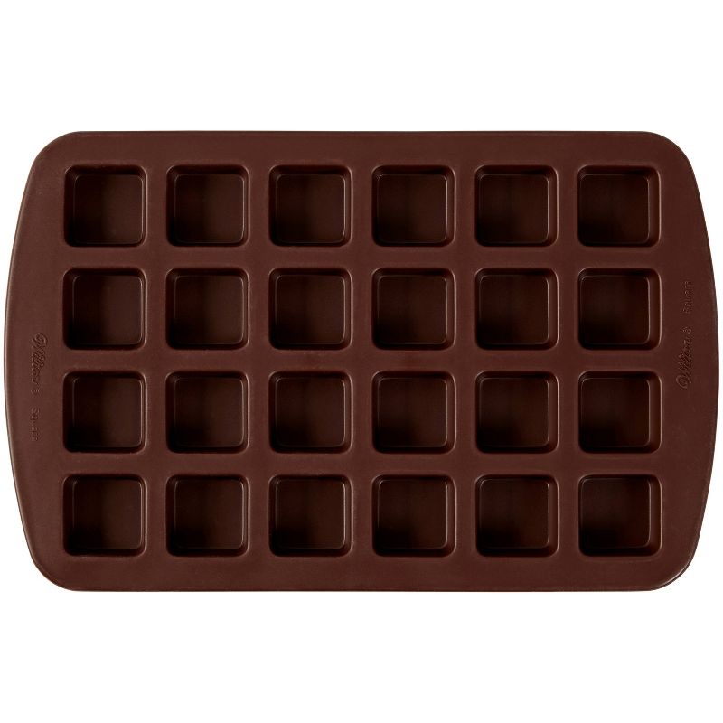 Wilton 24 Cavity Bite Size Brownie Squares Silicone Mold, 6 of 9
