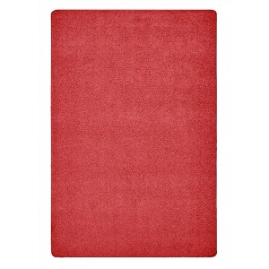 Carpets for Kids KIDply Soft Solids Collection Classroom Rug, Red Velvet, Rectangle - 1 of 4