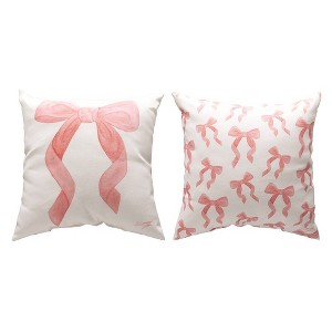 18x18" Climaweave Pillow – “The Chance Is There” Inspirational Design by Manual Woodworkers and Weavers - 1 of 3