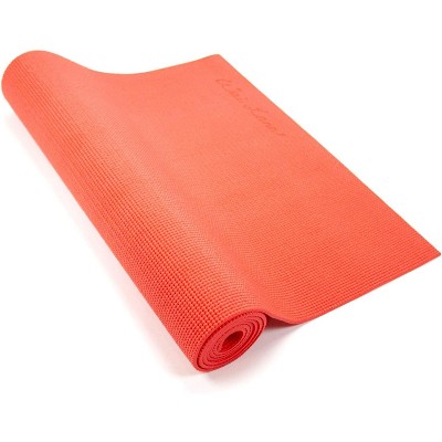 Wai Lana Yoga and Pilates Mat (Color: Coral)- 1/4 Inch Extra Thick Non-Slip Stylish, Latex-Free, Lightweight, Optimum Comfort
