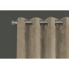 MAYEERTY Curtain Panel Beige Velvet Room Darking for Living Room Bedroom Modern 54"x95" 2pcs - 2 of 4