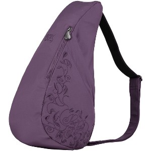AmeriBag 17" Microfiber Love my Life Crossbody Sling Healthy Back Bag - 1 of 4