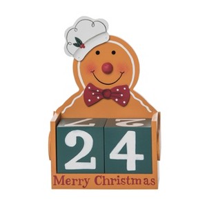 Transpac Wood 7.87 in. Multicolored Christmas Gingerbread Countdown, Set of 3 - 1 of 4