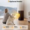 Etust 24" Space Heater for Indoor Use, Tower Heater with Walnut Wood Finish - 4 of 4