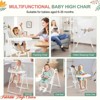 Foldable High Chairs for Toddlers 1-3 Years Old, Easy Clean High Chair w/ Removable Tray, Lightweight Folding Chair w/5-Point Safety Harness - 2 of 4