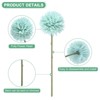 Unique Bargains Plastic Silk Durable Artificial Chrysanthemum Ball Flowers 11" - 2 of 4