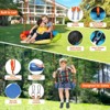 Gikpal Swing Set for Kids, 440lbs Swing Set with Heavy-Duty Metal Frame & Adjustable Ropes, Safe Waterproof Round Playset for Backyard, Rainbow Color - 4 of 4