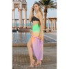 LA LEELA Swimsuit Swim Cover Up Long Women's Beachwear Summer Pool Beach Wraps Skirt Swimwear Coverups Bikini Cover-ups for Women One Size Green,Solid - 3 of 4