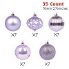 Every Day is Christmas 35ct 2.76"/70mm Shatterproof Round Christmas Tree Ornament Set, Merry Christmas Balls Ornaments with Hooks - 3 of 4