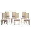 Set of 6 Regina French Country Wood and Cane Upholstered Dining Chairs - Christopher Knight Home - 2 of 4