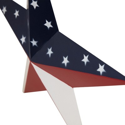 Patriotic Red, White, and Blue Metal Star Wall Decoration