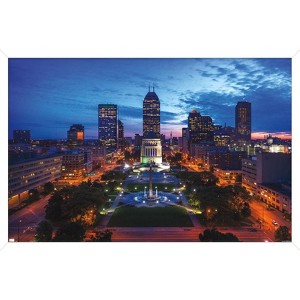 Trends International Cityscapes - Indianapolis, Indiana Framed Wall Poster Prints - 1 of 4