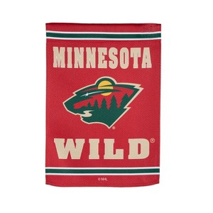 Embossed Suede, Minnesota Wild Double Sided Indoor Outdoor Decor 18" x 12.5" - 1 of 4