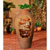 John Timberland Rustic Outdoor Floor Water Fountain with Light 33" High Cascading Planter Urn for Yard Garden Patio Deck - image 2 of 4