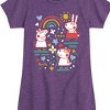 Girls' - Peppa Pig - Suzy Sheep and Rebecca Rabbit Doodle Group Fitted Short Sleeve Graphic T-Shirt - 2 of 4