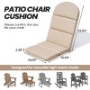 Crestlive Products Adirondack Chair Cushion High Back Patio Water Resistant Fade Resistant - 3 of 4