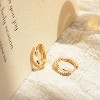 Cubic Zirconia Huggie Earrings 14k Gold Plated Tiny Earrings Small Huggie Hoop Earrings Simple Lightweight Hoops Gift for Women - 4 of 4