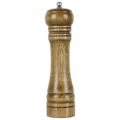 Unique Bargains 2pcs 8.5 Wooden Salt and Pepper Grinder Mills Shaker with Adjustable Coarseness